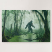 Misty Swamp Stalker, Bigfoot, Cryptid Puzzle (Horizontal)