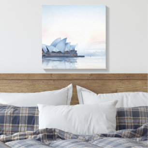 Misty Sydney Opera House Australia Leinwanddruck