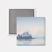 Misty Sydney Opera House Australia Magnet (Vorderseite/Rückseite)