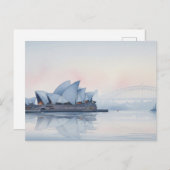 Misty Sydney Opera House Australia Postkarte (Vorne/Hinten)
