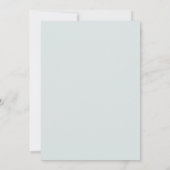 Misty Teal Watercolor Ivory Rose Wedding Einladung (Rückseite)