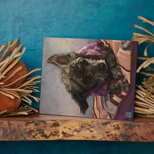 Misty the Poodle Fotoplatte (Seite)