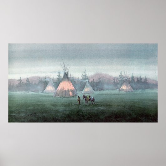 MISTY TIPI CAMP by SHARON SHARPE Poster (Vorne)