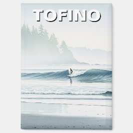 Misty Tofino Canada Surfer Travel Magnet