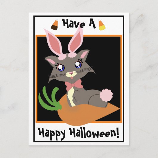 Misty Toon Kitty Bunny! Postkarte (Vorderseite)