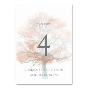 Misty Tree Tischnummer