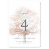 Misty Tree Tischnummer (Vorderseite)