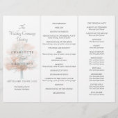 Misty tree Tri-Fold Hochzeitsprogramm (Vorderseite)