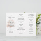 Misty tree Tri-Fold Hochzeitsprogramm (Stehend Vorderseite)