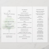 Misty tree Tri-Fold Hochzeitsprogramm (Vorderseite)