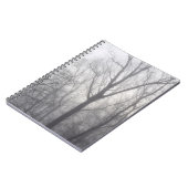 Misty Trees Gray Woodland Notizblock (Linke Seite)