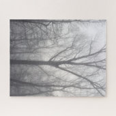 Misty Trees Gray Woodland Puzzle (Horizontal)