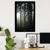 Misty Trees Wilderness Forest Foto Print Poster (Heimbüro)