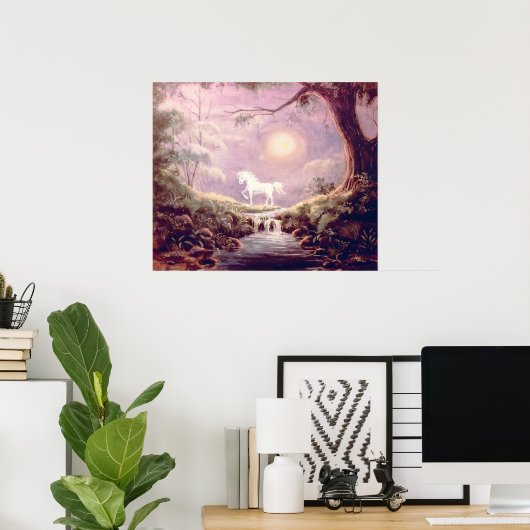 MISTY UNICORN by SHARON SHARPE Poster (Heimbüro)