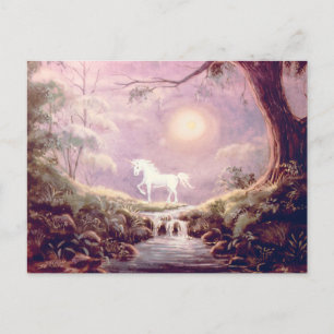 MISTY UNICORN by SHARON SHARPE Postkarte