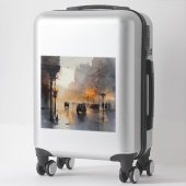 Misty Urban Abend Aufkleber (Koffer)