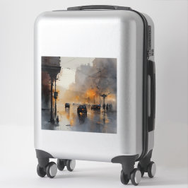 Misty Urban Abend Aufkleber