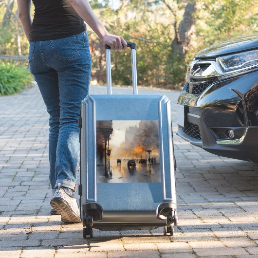 Misty Urban Abend Aufkleber (Koffer Insitu)