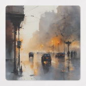 Misty Urban Abend Etiketten (Design 1)