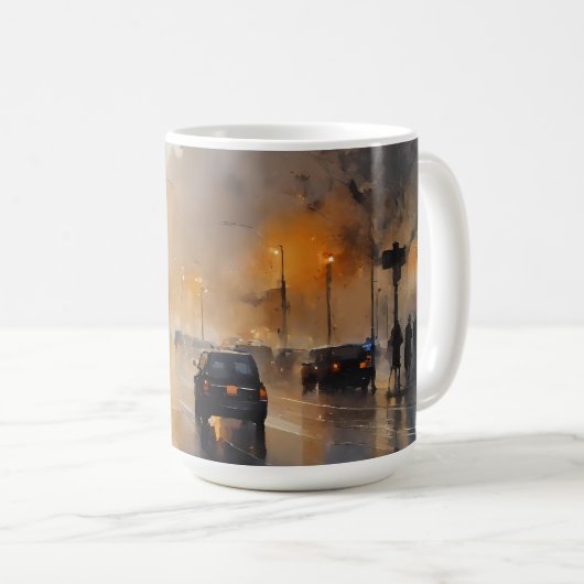 Misty Urban Abend Kaffeetasse (VorderseiteRechts)