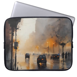 Misty Urban Abend Laptopschutzhülle