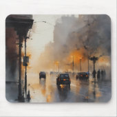 Misty Urban Abend Mousepad (Vorne)