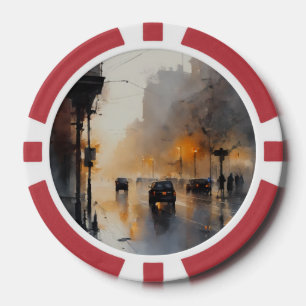 Misty Urban Abend Pokerchips