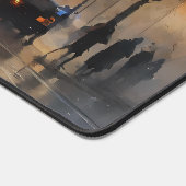 Misty Urban Abend Schreibtischunterlage (Ecke)