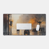 Misty Urban Abend Schreibtischunterlage (Tastatur & Maus)