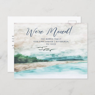 Misty Watercolor Landschaft, die wir verschoben ha Postkarte