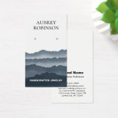 Misty Watercolor Mountains Blue Gray Display Card (Schreibtisch)