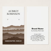 Misty Watercolor Mountains Brown Display Card (Vorne & Hinten)