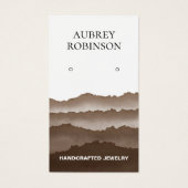Misty Watercolor Mountains Brown Display Card (Vorderseite)