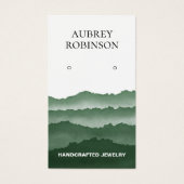 Misty Watercolor Mountains Green Display Card (Vorderseite)