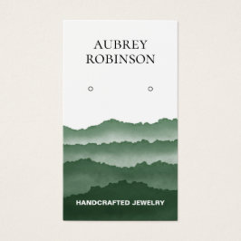 Misty Watercolor Mountains Green Display Card