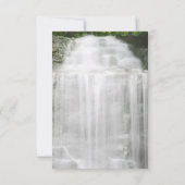 Misty Waterfall Nature Wedding RSVP (Rückseite)