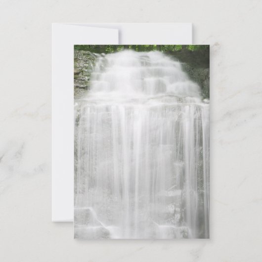 Misty Waterfall Nature Wedding RSVP (Rückseite)