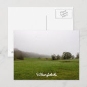 Misty Wharfedale Landschaft Postkarte (Vorne/Hinten)