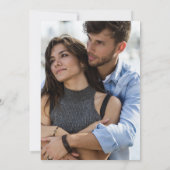 Misty White Shades Foto Wedding Einladung (Rückseite)