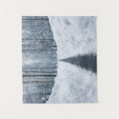 Misty Winter Forest Tapestry Wandteppich (Vorderseite)