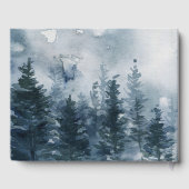 Misty Winter Forest Woodland Animals Kinderdusche Gästebuch (Rückseite)