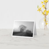 Misty Winter Morning: Cheshire, England Karte (Gelbe Blume)