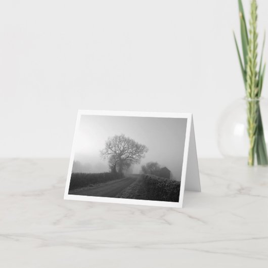 Misty Winter Morning: Cheshire, England Karte (Vorderseite)