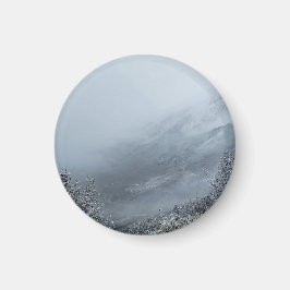 Misty Winter Mountain Trail Magnet