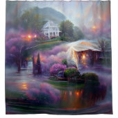 Misty Wisteria House Duschvorhang (Vorderseite)