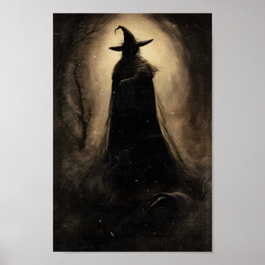 Misty Witch Haunting - Gothic Halloween Wall Art Poster (Vorne)