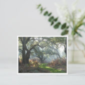 Misty Woodland Postcard Postkarte (Stehend Vorderseite)
