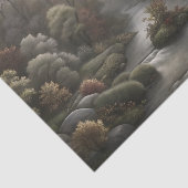 Misty Woodland River Cascade Decoupage Seidenpapier (Ausschnitt)