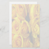 Misty Yellow Roses Briefpapier (Vorne/Hinten)