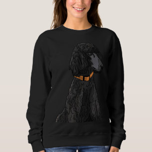 Misza, das Schwarze Standardpoodle Sweatshirt